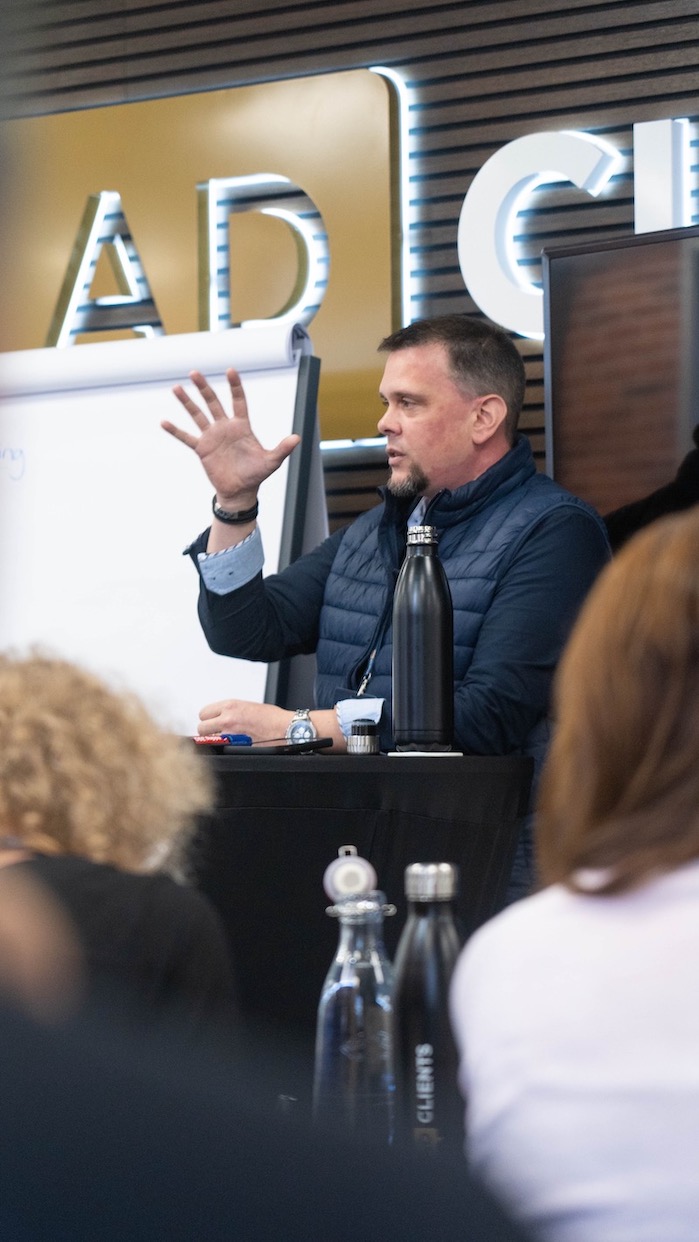 Geoff Ketterer running a sales workshop